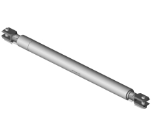 2064UK K3D3 550N  Gasfeder, 550 Newton, Anschlüsse beidseitig Gabelkopf Bohrungsdurchmesser 8 mm
