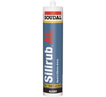 Soudal Silirub AL, 300 ml cartridge   silicone, transparent