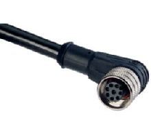 0250813000000000   line socket 90 degrees, M12x1, 5m, 8-pole