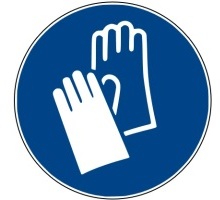 Gebotszeichen, 7,5 cm   gloves, for SecuBox mini