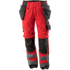 15531-860-22218, size 90C56   trousers with hanging bags, men /women, SAFE SUPREME, hi-vis red/dark anthracite