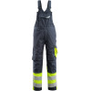 15669-860-01017, size 90C60   dungarees with knee pockets, men /women, SAFE SUPREME, bluish black/hi-vis yellow