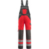 15969-948-22218, size 90C54   dungarees with knee pockets, men /women, SAFE LIGHT, hi-vis red/dark anthracite