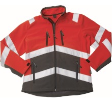 09001-183-A49, size 3XL   softshell jacket, red/dark anthracite