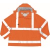 50101-814-14, size S   rain jacket, men /women, SAFE AQUA, hi-visorange