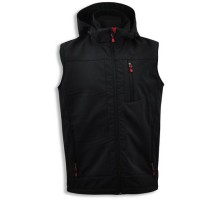 98624, size S   softshell vest, black