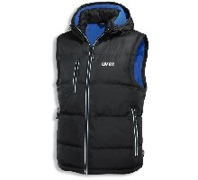 98667, size M   thermo quilted vest, black/blue