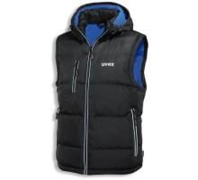9892, size XXXL   thermo quilted vest, black/blue