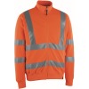 50115-950-14, Gr.2XL  Sweatshirt mit Reißverschluss, Herren/Damen, SAFE CLASSIC, hi-vis orange
