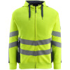 50138-932-17010, Gr.4XL  Kapuzensweatshirt mit Reißverschluss, Herren/Damen, SAFE SUPREME, hi-vis gelb/schwarzblau