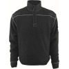 50354-835-09, Gr.L  Strickpullover mit kurzem Reißverschluss, Herren/Damen, FRONTLINE, schwarz