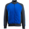 50565-963-11010, Gr.M  Sweatshirt mit Reißverschluss, Herren/Damen, UNIQUE, kornblau/schwarzblau