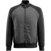 50565-963-1809, Gr.XL  Sweatshirt mit Reißverschluss, Herren/Damen, UNIQUE, dunkelanthrazit/schwarz