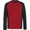 50568-959-0209, Gr.XS  T-Shirt, Langarm, Herren/Damen, UNIQUE, rot/schwarz