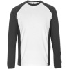 50568-959-0618, Gr.3XL  T-Shirt, Langarm, Herren/Damen, UNIQUE, weiß/dunkelanthrazit