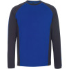 50568-959-11010, Gr.S  T-Shirt, Langarm, Herren/Damen, UNIQUE, kornblau/schwarzblau