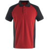 50569-961-0209, Gr.3XL  Polo-Shirt, Herren/Damen, UNIQUE, rot/schwarz