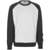 50570-962-0618, Gr.2XL  Sweatshirt, Herren/Damen, UNIQUE, weiß/dunkelanthrazit