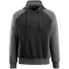 50572-963-0918, Gr.3XL  Kapuzensweatshirt, Herren/Damen, UNIQUE, schwarz/dunkelanthrazit