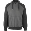 50572-963-1809, Gr.S  Kapuzensweatshirt, Herren/Damen, UNIQUE, dunkelanthrazit/schwarz