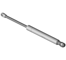 2066UA K1D4 250N  Gasfeder, 250 Newton, Anschlüsse: 8er Auge - 17 mm, 10er Kugelpfanne Kunststoff