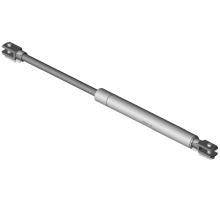 2384SM K3D3 700N  Gasfeder, 700 Newton, Anschlüsse beidseitig Gabelkopf Bohrungsdurchmesser 10 mm