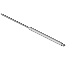2387SY D1 400N  Gasfeder, 400 Newton, Anschlüsse: M10 Gewindezapfen, 10er Auge
