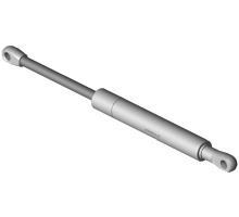 555762 K1D2 400N  Gasfeder, 400 Newton, Anschlüsse: 8er Auge - 17 mm, 8er Auge - 29 mm