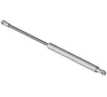 555843 K2D2 0650N  Gasfeder, 650 Newton, Anschlüsse beidseitig 8er Auge - 29 mm lang Metall