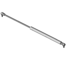 555894 K5D5 0400N  Gasfeder, 400 Newton, Anschlüsse beidseitig Winkelgelenk M8 Kunststoff