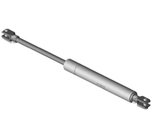 697605 K3D3 100N  Gasfeder, 100 Newton, Anschlüsse beidseitig Gabelkopf Bohrungsdurchmesser 6 mm