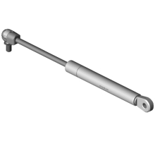 697605 K5D1 350N  Gasfeder, 350 Newton, Anschlüsse: Winkelgelenk M8 Kunststoff, 8er Auge