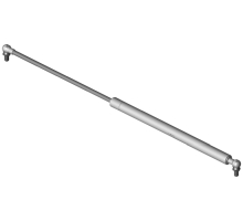 697737 K7D7 150N  Gasfeder, 150 Newton, Anschlüsse beidseitig Winkelgelenk M8 Metall