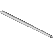 697699 S1 100N  Gasfeder, 100 Newton, ohne Anschlüsse, beidseitig M6 Gewindezapfen, mit Schutzrohr