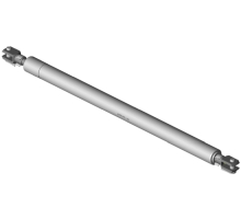 697737 K3D3 375N  Gasfeder, 375 Newton, Anschlüsse beidseitig Gabelkopf Bohrungsdurchmesser 6 mm