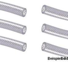 38 X 5,0 mm, 25m-Rolle   PVC-fabric hose, crystal clear, with inlay