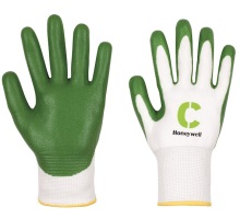2332555, size 10 Nit Green   cut-resistant gloves, white/green
