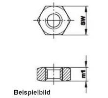 nut M 10X1,5 L   hexagonal nut, DIN 934