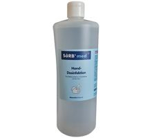 100022 SORB med, 1000 ml Flasche  Handdesinfektionsmittel, Liquid, transparent, Klappdeckel weiß