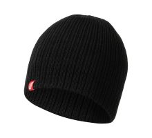 732   knitted hat, black