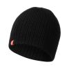 732   knitted hat, black
