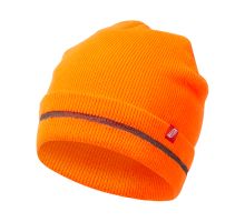 730   knitted hat, neon orange