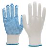 6100, size 10   knitted gloves, nylon/cotton, white
