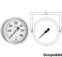 85223851  Rohrfeder-Glyzerinmanometer, RF100GLY D851, GB100-BB/400