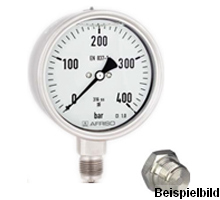 85217802S   Bourdon-tube chemical gauge with glycerin, RF100CHGLY D802+MD21, GB100-U/25+31415W