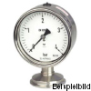 88954402S  Edelstahlplattenfeder-Manometer, PF100FL D402 Dmr. 100, -1/+3bar
