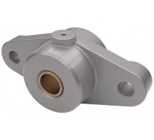 DIN 502 A 50 MM   flange bearing, with red brass -bushing, two-hole