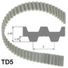 8 T5/620 D   toothed belt, steel cord, PU, Megapower 2 D