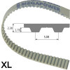 90 XLPU 16 mm  Zahnriemen, Stahlcord, PU, Megapower