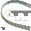 10 T5/455   toothed belt, kevlarcord, PU, Megapower